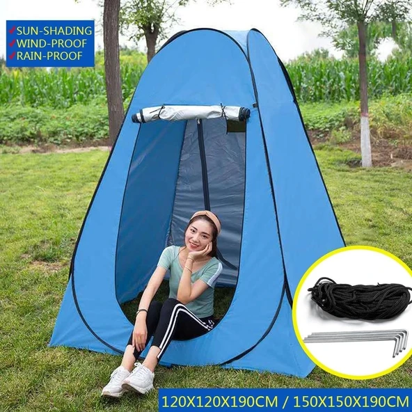 Kamp Alanı Duş Giyinme Wc Çadırı Fotoğrafcı Prova Kabini 190x120x120 - 5