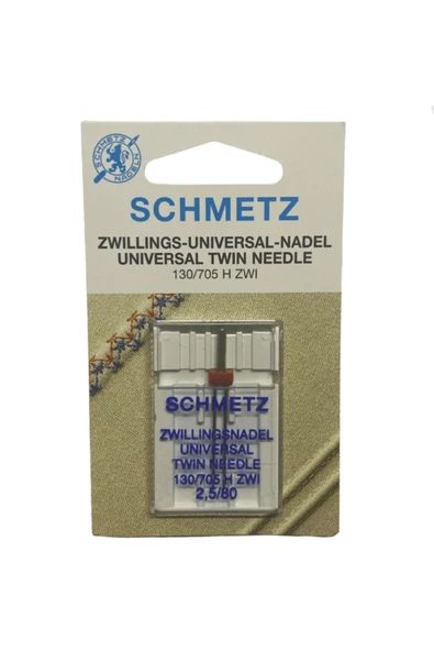 Schmetz Ev Tipi Aile Dikiş Makinesi Çiftli Dikiş İğnesi / 130/705 H ZWI 2.5/80 ürün görseli
