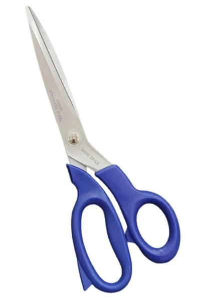 MORESTYLE 2090-9-9 İnç Kumaş Kesim Makası Mavi Saplı - 1