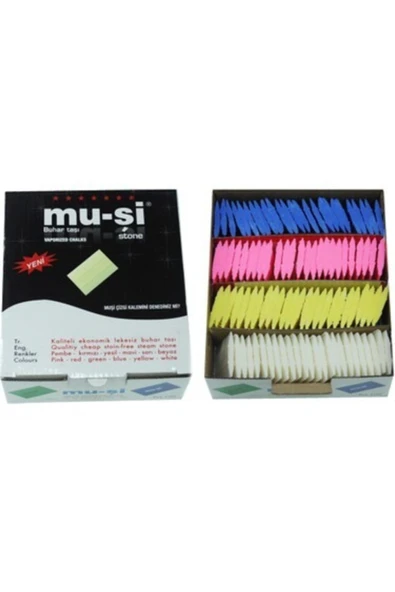 Buhar Ile Uçan Çizgi Taşı Renkli ( 100 Adet ) Muşi Çizgi Taşı Renkli Kutu ürün görseli