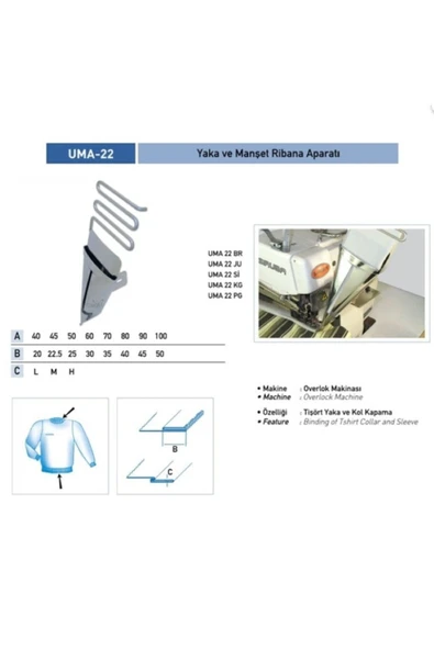 Yaka Ribana Apara 70x35mm / UMA-22 ürün görseli