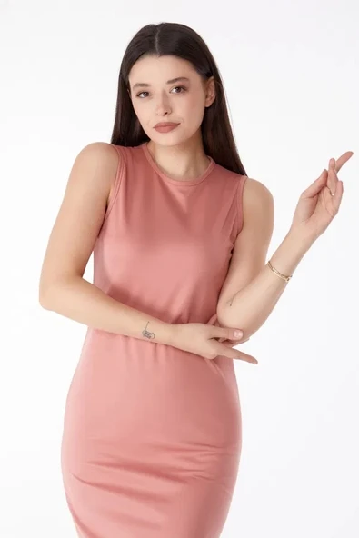 Bisiklet Yaka Kadın Mini Elbise - 2