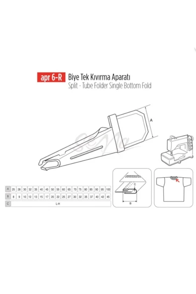 Biye Tek Kıvırma Apara 20x10mm / APR 6-R ürün görseli