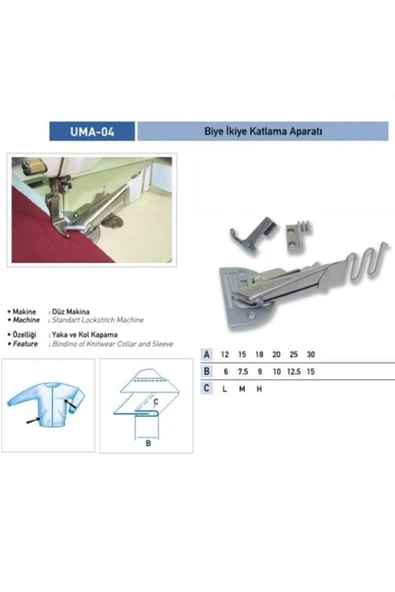 Düz Makine İkiye Katlama Apara 14X7 / UMA-04 ürün görseli