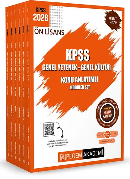 Pegem 2026 Ön Lisans Konu Anlatımlı Modüler Set Genel Yetenek Genel Kültür (6 Kitap) - 2