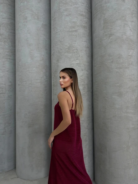 Piliseli uzun elbise - 4