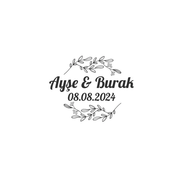 Kozalak ve Çilekli Yuvarlak Etiket Kına Nişan Düğün 3x3 cm özel etiket / 50 adet sticker