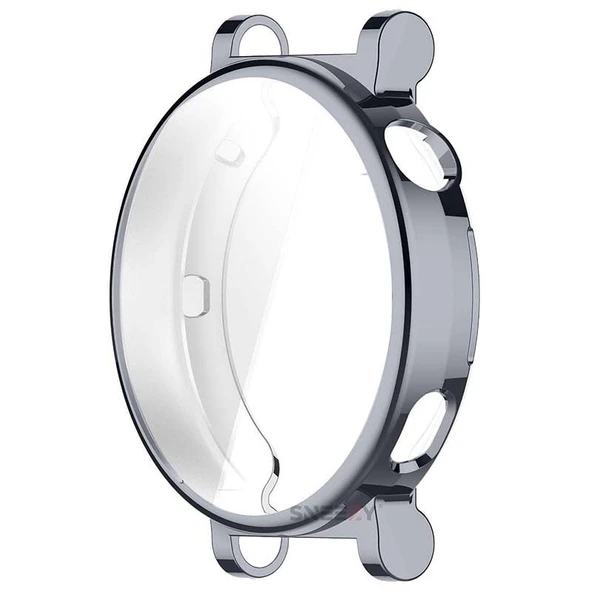 Sneezy Huawei Watch Gt4 41mm Tpu Yumuşak Silikon Kasa Ve Ekran Koruyucu  Füme - Resim 3