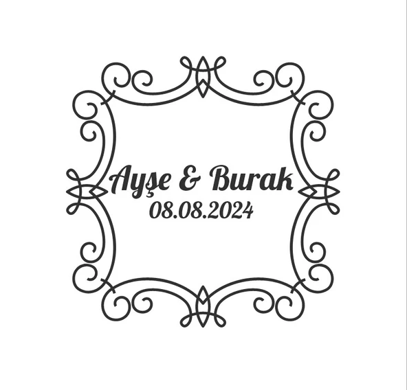 Kuşlu ve Çiçekli Kış Etiketi Kına Nişan Düğün 3x3 cm özel etiket / 50 adet sticker
