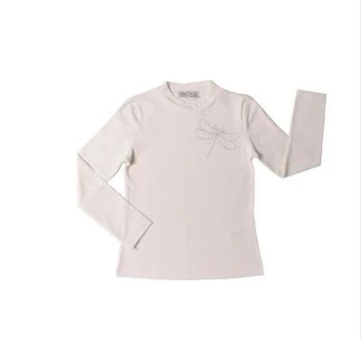 Toontoy Kız Çocuk Önü Taş İşlemeli Okul Tişört - Resim 3