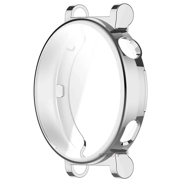 Sneezy Huawei Watch Gt4 41mm Tpu Yumuşak Silikon Kasa Ve Ekran Koruyucu  Füme - Resim 6