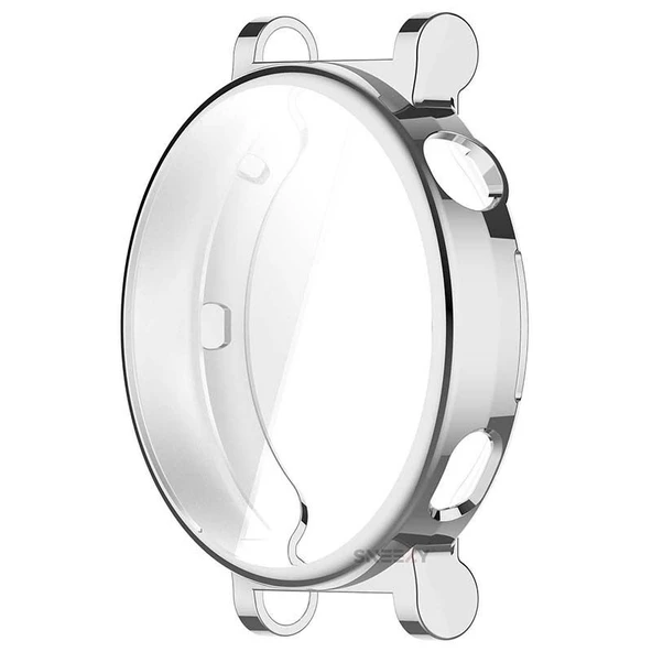 Sneezy Huawei Watch Gt4 41mm Tpu Yumuşak Silikon Kasa Ve Ekran Koruyucu  Gümüş - Resim 3