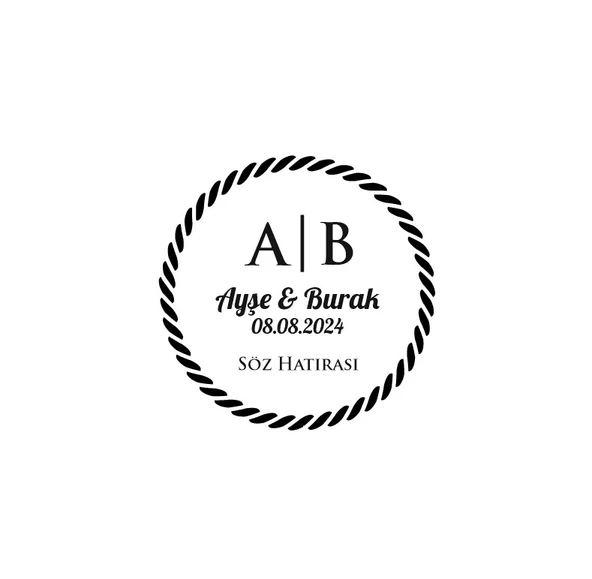 Kare Formlu Yuvarlak Mühür Kına Nişan Düğün 3x3 cm özel etiket / 50 adet sticker
