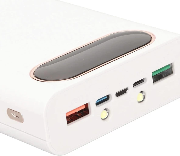 Shanrya Güç Bankası Kutusu, 6 X Çift USB Pil Şarj Cihazı Dış Kılıf 22,5 W Beyaz DIY Için - Resim 2