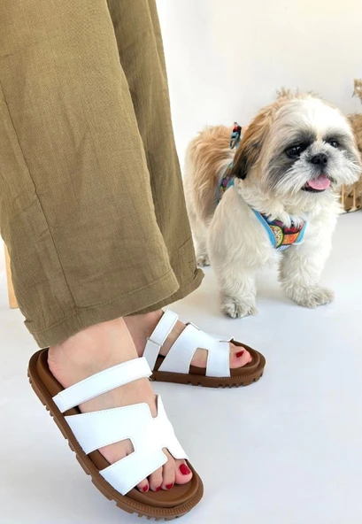 Kooni Beyaz Cilt Terlik ürün görseli