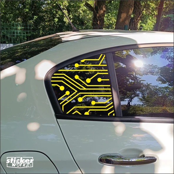 EGEA Kelebek Cam Devre Desen - SAĞ SOL - Resim 8