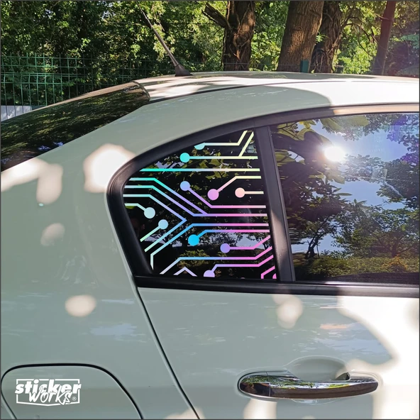 EGEA Kelebek Cam Devre Desen - SAĞ SOL - Resim 4