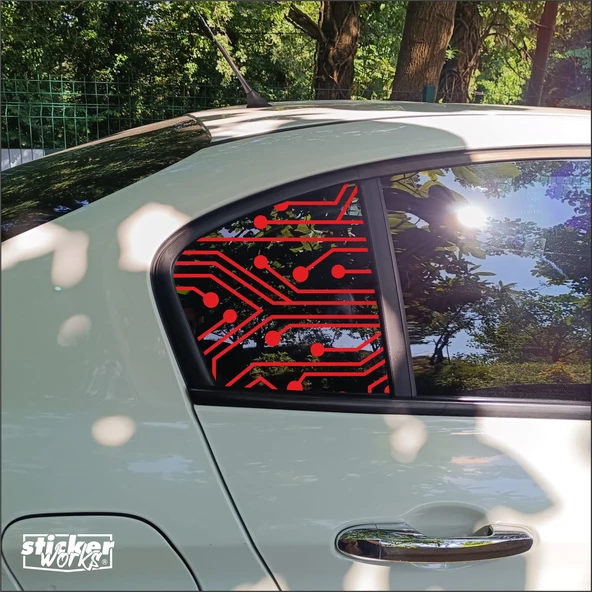 EGEA Kelebek Cam Devre Desen - SAĞ SOL - Resim 5