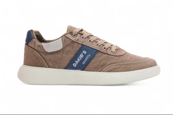 2198-Dakırs Anatomik Tabanlı Erkek Keten Kumaşlı Sneakers Ayakkabı