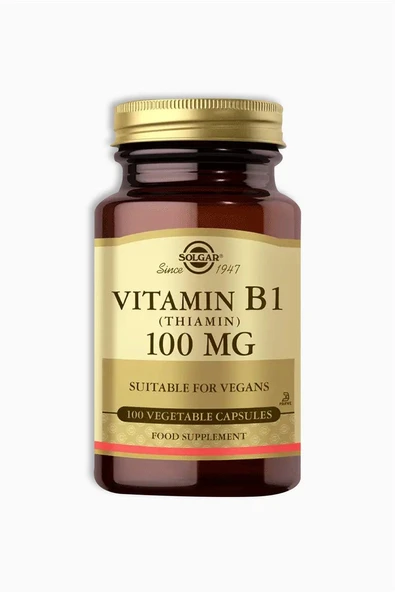 Solgar Vitamin B1 (Thiamin) 100 Mg 100 Bitkisel Kapsül ürün görseli 1