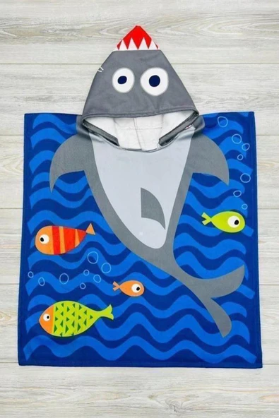 Erkek Çocuk Panço Havlu (Plaj+Havuz+Banyo) 12258