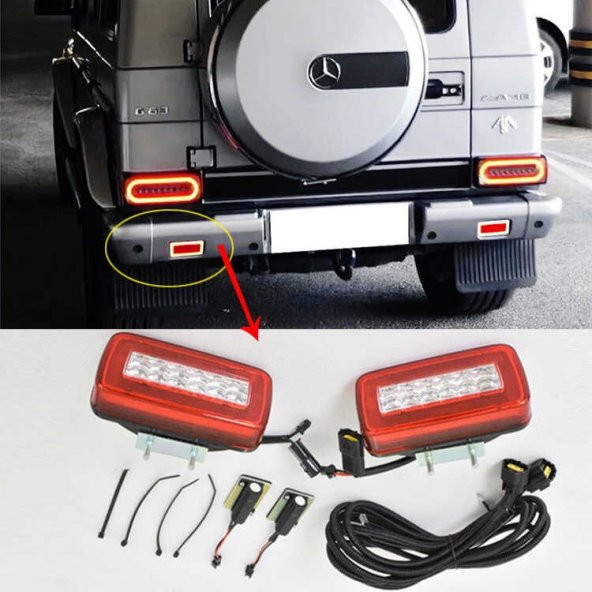 MERCEDES G SERİSİ W463 LEDLİ ARKA TAMPON REFLEKTÖRÜ SETİ KIRMIZI - 2