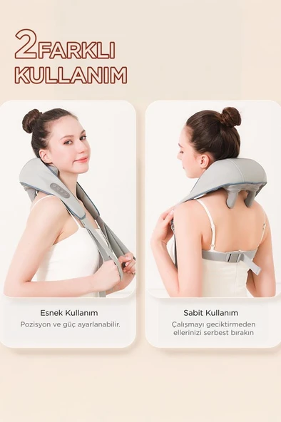 Torima VNB-01 Gri İnsan Eli Hissi Veren Şarjlı Masaj Cihazı Boyun Sırt Ve Bacak Masaj Cihazı - Resim 2
