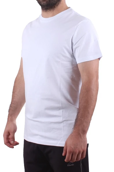 Twister Jeans 2300 Beyaz Günlük Pamuklu Basıc Bisiklet Yaka Erkek Tişört - 3