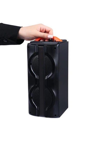 Torima KTS-1790 Siyah Mikrofonlu RGB Ledli Taşınabilir Bluetooth Hoparlör Parti Speaker - Resim 2