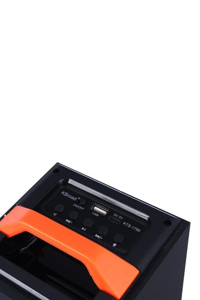 Torima KTS-1790 Siyah Mikrofonlu RGB Ledli Taşınabilir Bluetooth Hoparlör Parti Speaker - Resim 5