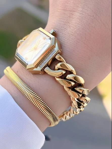 Daniel Klein Spor Zincir Kordon Köşeli Seri 2 Yıl Garantili Kadın Kol Saati+Bileklik 10836.2 - Resim 3