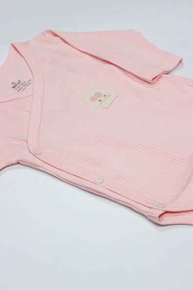 Bistyle Organic Modal Flying Balloons Kruvaze Uzun Kol Body Bs17121 Pembe - 4