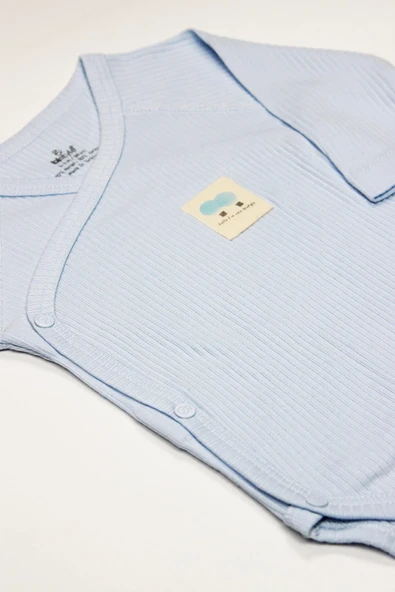 Bistyle Organic Modal Flying Balloons Kruvaze Uzun Kol Body Bs17121 Mavi - Resim 4