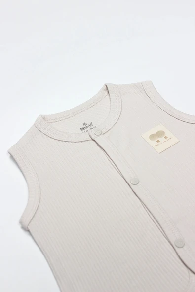 Bistyle Modal Flying Balloons Bebek Yelek Bs18110 Bej - Resim 3