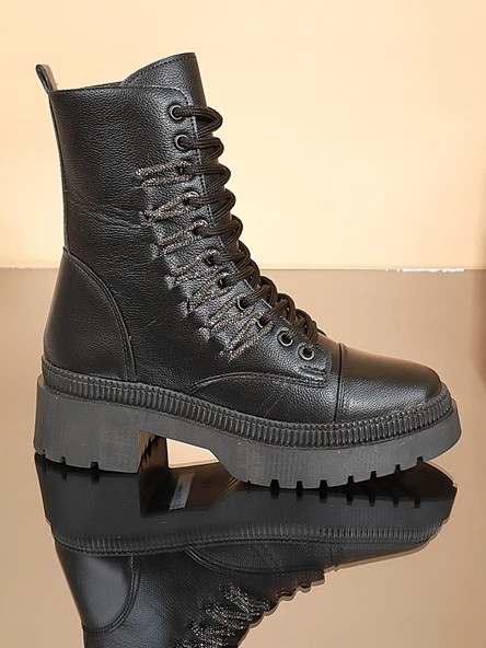 Konfores 1722-378084 Kauçuk Tabanlı Bayan Postal Spor Bot - Resim 2