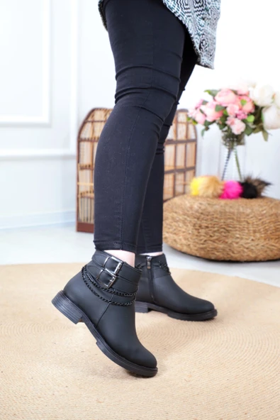 Konfores 1389 Kauçuk Tabanlı Bayan Düz Bot - Resim 2