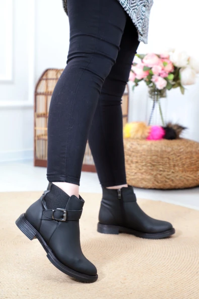 Konfores 1390 Kauçuk Tabanlı Bayan Düz Bot - Resim 2