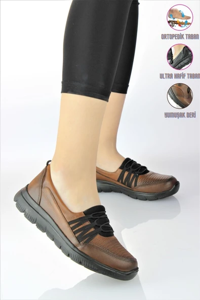 Konfores 1585-415957 Anatomik Taban Hakiki Deri Bayan Mevsimlik Ayakkabı - Resim 4