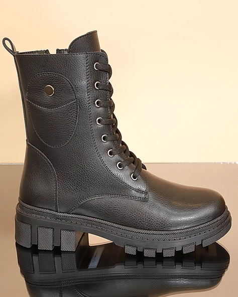 Konfores 1730-238008 Kauçuk Tabanlı Bayan Postal Spor Bot - Resim 2