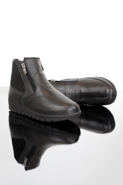 Konfores 1361 Hakiki Deri Anatomik Tabanlı Bayan Bot - Resim 3