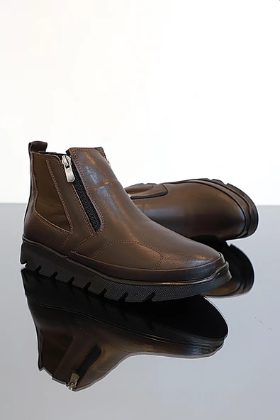 Konfores 1361 Hakiki Deri Anatomik Tabanlı Bayan Bot - Resim 4