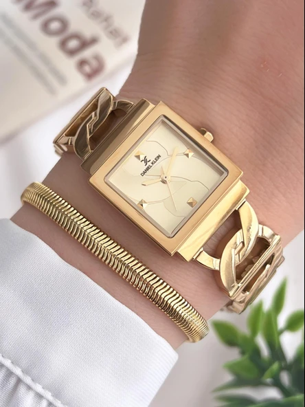 Daniel Klein Çelik Kordon 3 Atm Suya Dayanıklı Özel Tasarım Kadın Kol Saat+Bileklik VS.BLKT.0430 ürün görseli