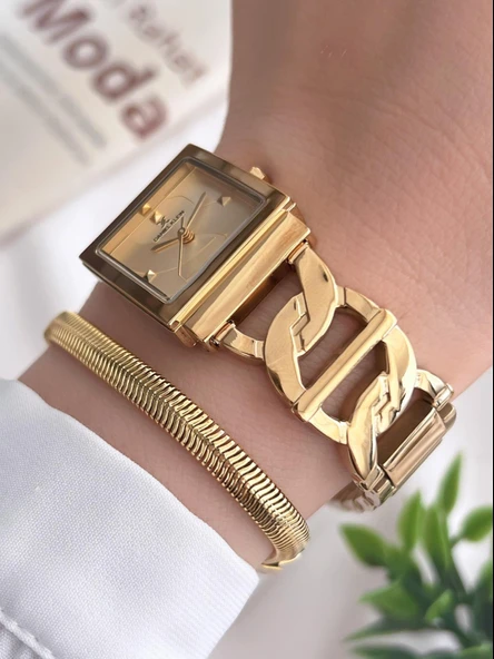 Daniel Klein Çelik Kordon 3 Atm Suya Dayanıklı Özel Tasarım Kadın Kol Saat+Bileklik VS.BLKT.0430 - Resim 3