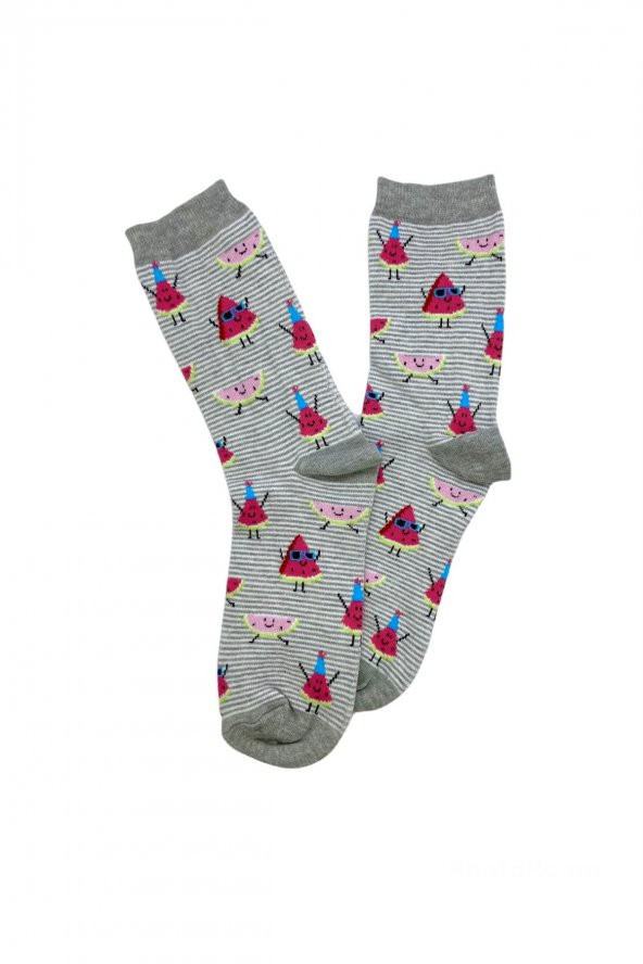 Renkli Eğlenceli Unisex Tekli Çorap W-0030 - 2