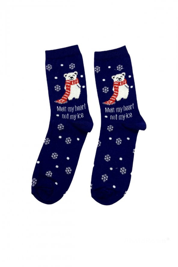 Renkli Eğlenceli Unisex Tekli Çorap W-0034