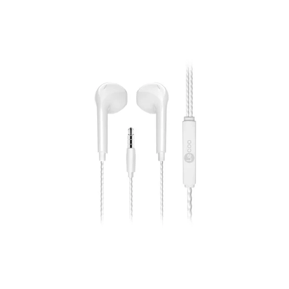 Lenovo Lecoo EH104W Kablolu 3.5mm Jacklı Kulak İçi Mikrofonlu Kulaklık Beyaz