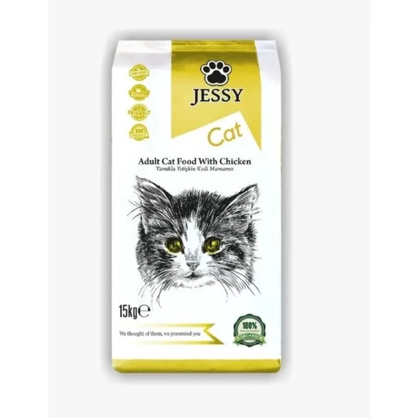 Jessy Tavuklu Yetişkin Kedi Maması 15 Kg ürün görseli