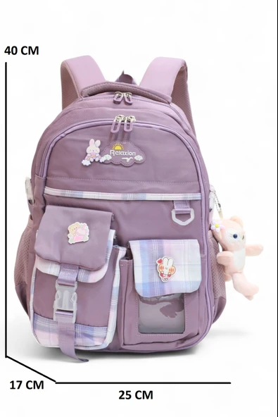 Relaxion 2174-1450 İthal Kore Tarzı Unisex Çocuk İlkokul Sırt Çantası
