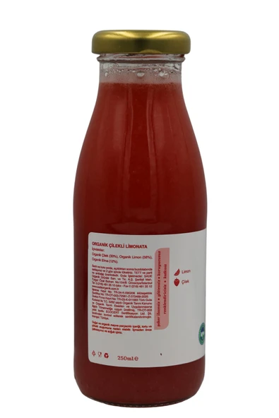 Sade Organik Organik Vişne Suyu 250ml - Organik Çilekli Limonata 250 ml 2'li Paket - 2