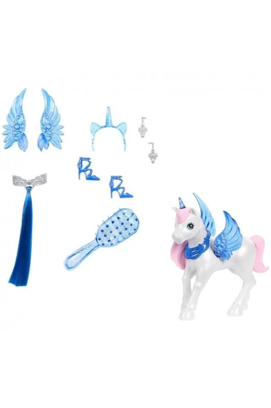 Barbie Mavi Saçlı Prenses Bebek Hrr16 - 5